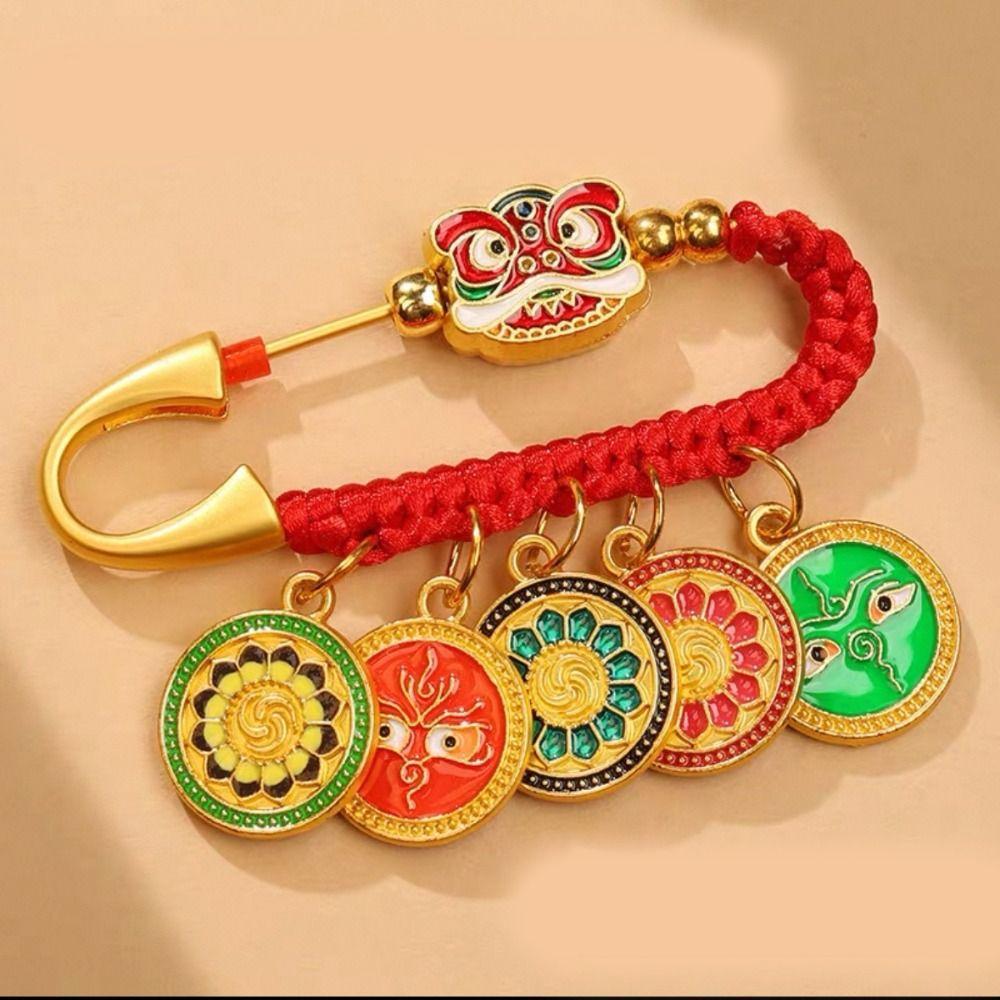 Horse Year Lucky Pins Best Wishes Sand-plated Ornaments Lucky Guardian Brooch  Newborn Baby