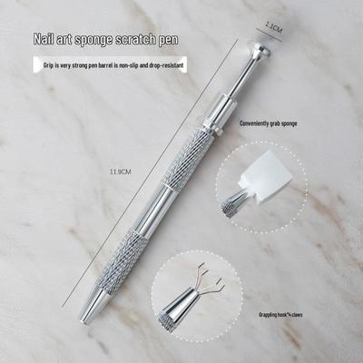 Набор инструментов для градиентного геля для нейл-арта: Квадратный карандаш-румяна омбре с мини-блоком тофу