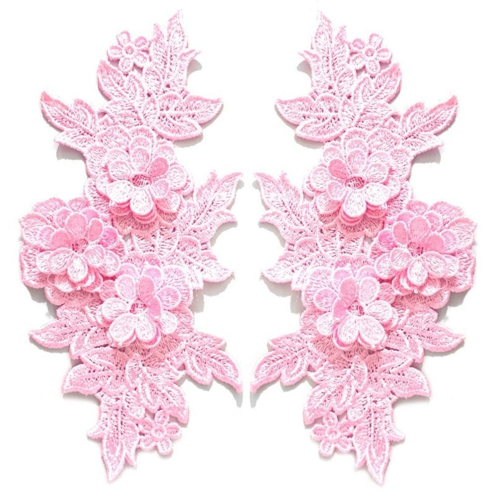 Heavy Lace Lace Applique Colorful Floral Embroidery Trim 3D Embroidered Patch Clothing Sewing