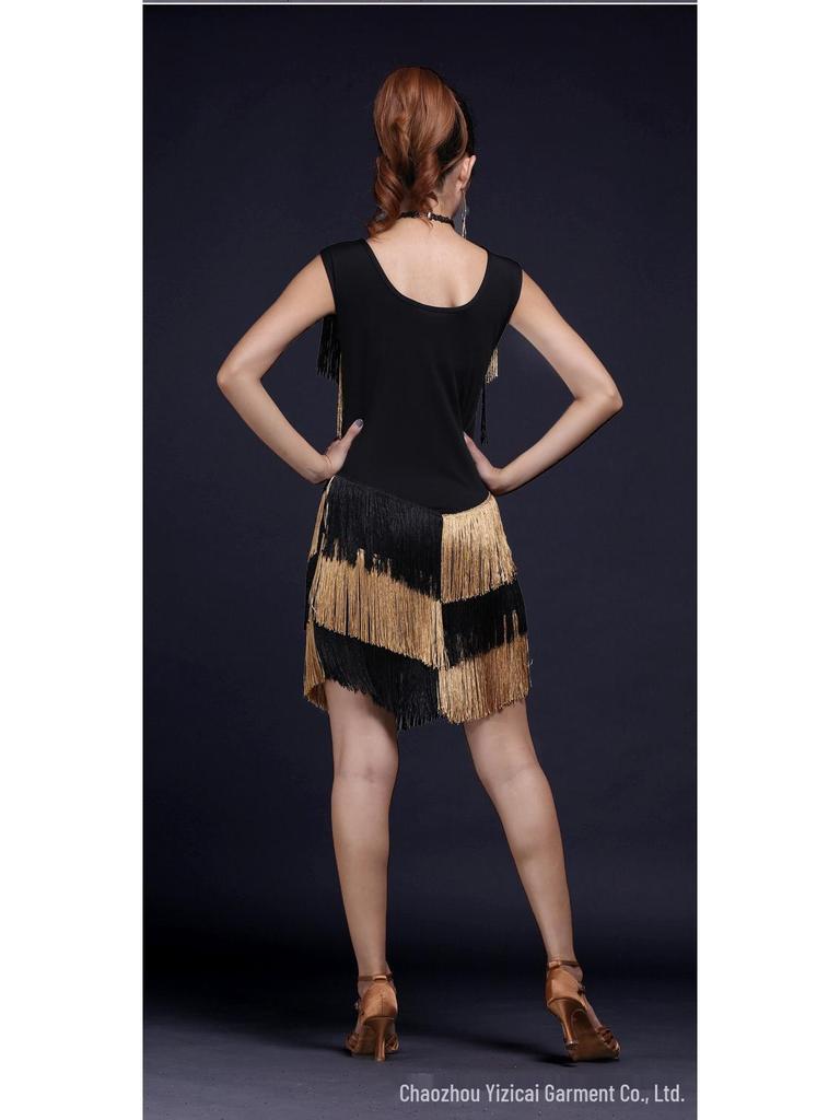 Кисточка Костюм для латиноамериканских танцев для женщин - Сценический костюм для выступления, групповая форма