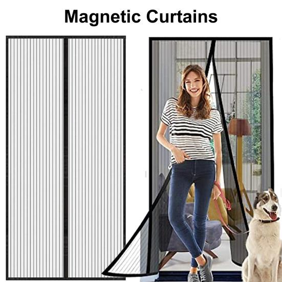 Москитная дверная занавеска, магнитная дышащая застежка, простая установка, магнитный экран, дверной проем, москитная сетка