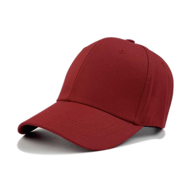 Stylish Plain Cotton Baseball Cap with Sun Protection and Embroidered Design