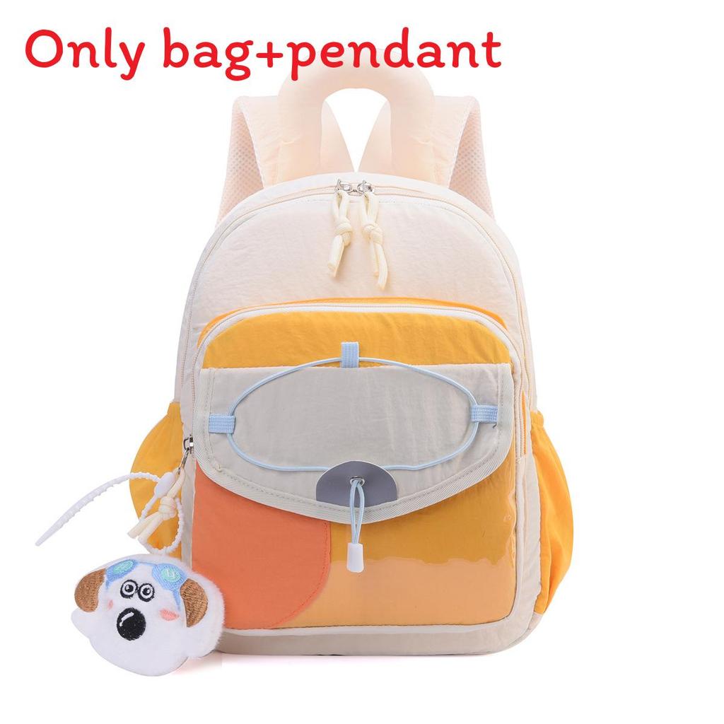 Kids Dualcolor Cartoon School Bag With Soft Polyester Lining For Outdoor Travel
