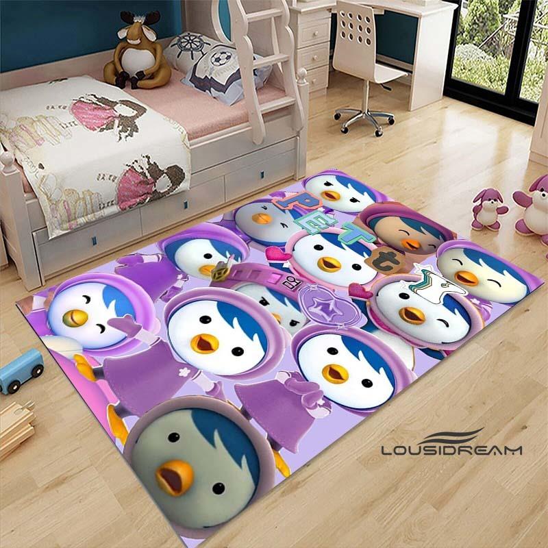 2026Cartoon P-Pororo-Park Pattern Carpets 15 Sizes Living Room Bedroom Bedside Floor Mat Area Rug Kid's Room Play Mat Home Decor