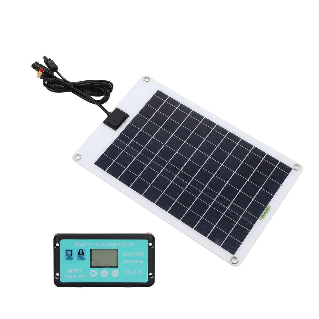 Комплект солнечной панели 50 Вт с контроллером зарядного устройства для лодки-фургона на открытом воздухе
