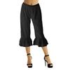 Women Retro Vintage Elastic Waist Ruffles Hem Pantaloons Bloomers Underpants Victorian Era Costume