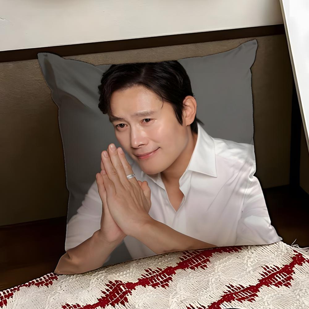 Musife LLee BByung Hun Cushion Cover Reversible Soft Durable Pillow Cover Home Car MultiScene Use for Daily Comfort