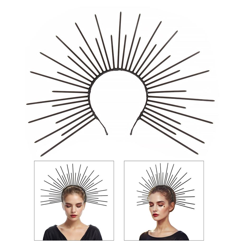 Elegant Radiance Crown Wedding Headband Baroque Tiaras Hairband Women Accessories Cosplay Costume Props Church Hairband