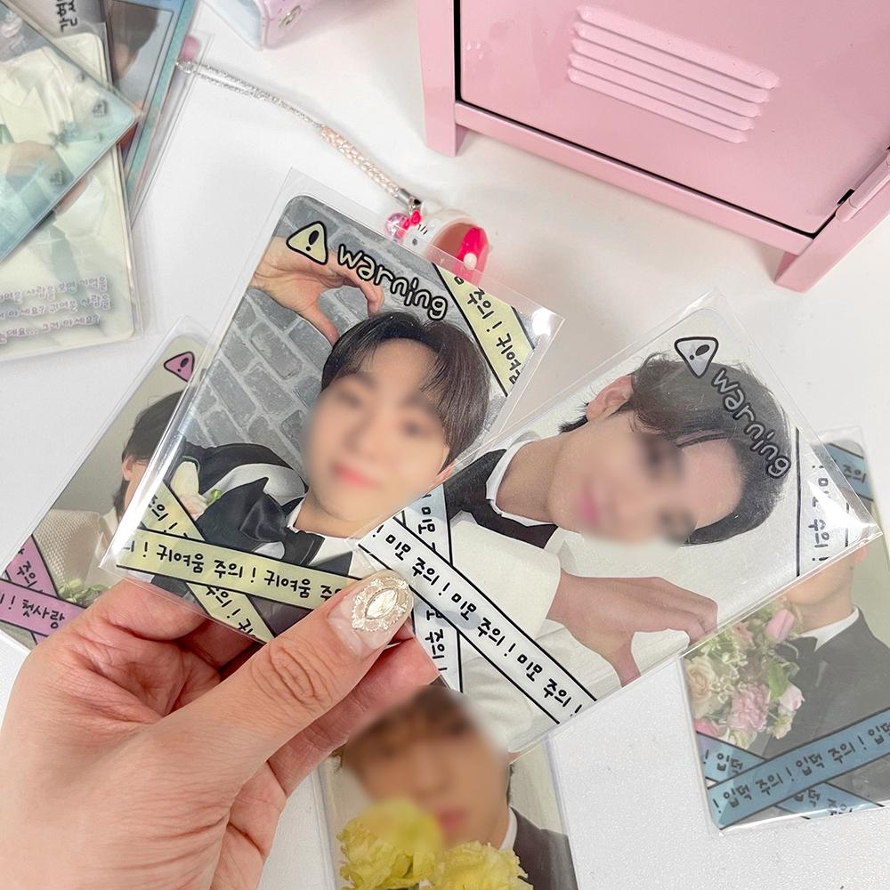 SOOANG STUDIO Рамка для фотокарточки Предупреждение/Корейская рамка для открытки CUTE/5 дизайнов·Фоторамка·Карточка с ПЭТ-рамкой