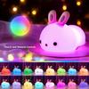 1шт креативный подарок прикроватный силиконовый светильник светодиодный кролик ночник