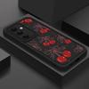 Cherry Pattern Matte Soft Case For Smausng S25 Plus S24 FE S23 Ultra A36 A56 A16 A26 A15 A55 A35 A06 Lens Protection Shockproof TPU Phone Cover
