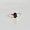 Natural Garnet Oval Cut Ring, Statement Ring, Solid 925 Sterling Silver Ring, Bezel Ring, Wedding Gift, Birthstone Ring