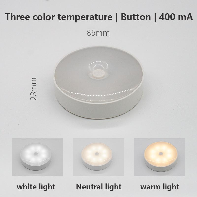 Motion Sensor LED Light USB Nightlights Chargeable Lamp for Kitchen Bedroom Stairs Hallway Cabinet Closet Wardrobe Night Lights ADM