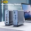 USB-C Хаб-Док-станция 15-в-1, Многопортовый Type-C Thunderbolt с USB 3.0, HDMI, PD 100 Вт, RJ45, SD/TF, Аудио 3.5 для Macbook Ноутбука