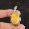 Fossil Coral Natural Gemstone Pendant Handmade Pendant Elegant Jewelry 925 Sterling Silver Pendant Decent Fossil Coral Jewelry Gifts For Mom