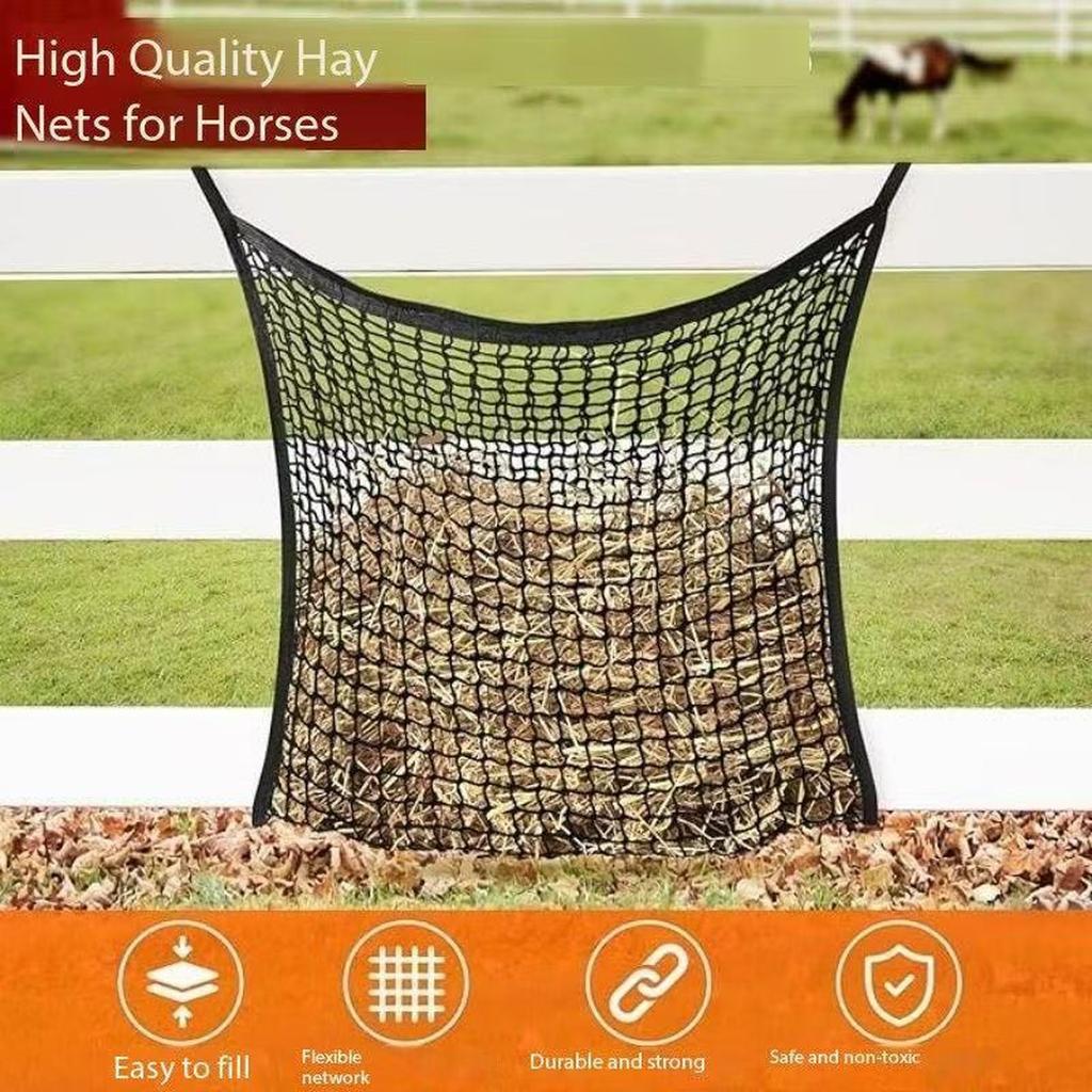 Multipurpose Mesh Feeding Net for Horses Hanging Straw Net for Training Centers and Event JOME