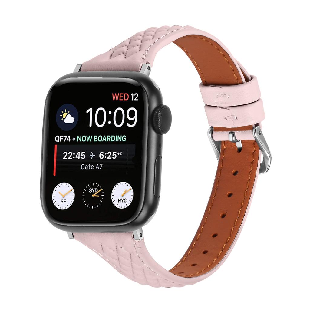 For Apple Watch Series 10 42mm/9 8 7 41mm/SE (2023) SE (2022) SE 6 5 4 40mm/3 2 1 38mm Watch Band Top-Layer Cow Leather Strap