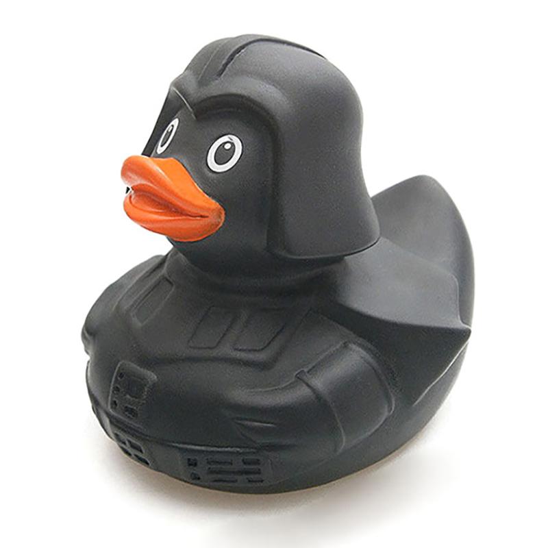 Черная резиновая уточка, украшение для приборной панели, милая утка, крутая шляпа джентльмена, плавательный круг, детская игрушка для ванны