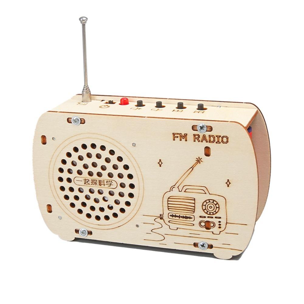 DIY Craft Wood Radio Material Set Scientific Training Experimental Kits Student Learning