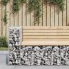 VidaXL Design Gabion Garden Bench 92x71x65.5 Cm Solid Pine Wood 834380