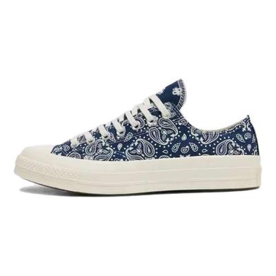 Женские низкие кеды Chuck 70 с узором пейсли синий, темно-синий, белый A15751C