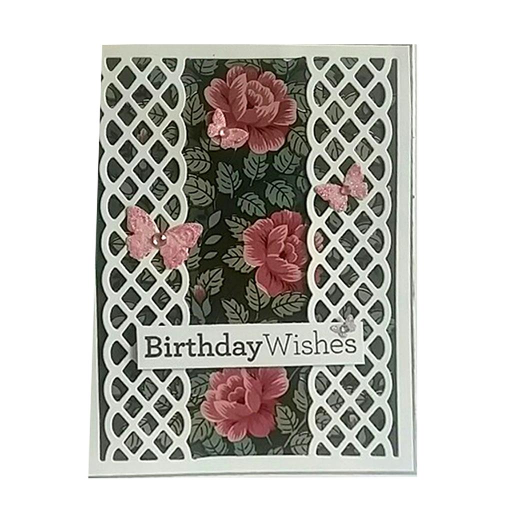 Прямоугольная рамка трафарет для резки Изысканный сектор сетки шаблон ножа для тиснения Декоративные скрапбукинг трафарет для резки