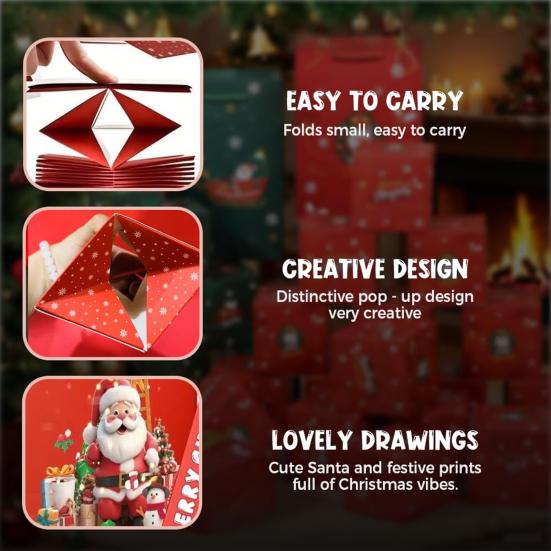 Рождественская коробка-сюрприз, всплывающая взрывная коробка для денег, для наличных, украшений, сделай сам, праздничный подарок на день рождения, юбилей, вечеринку