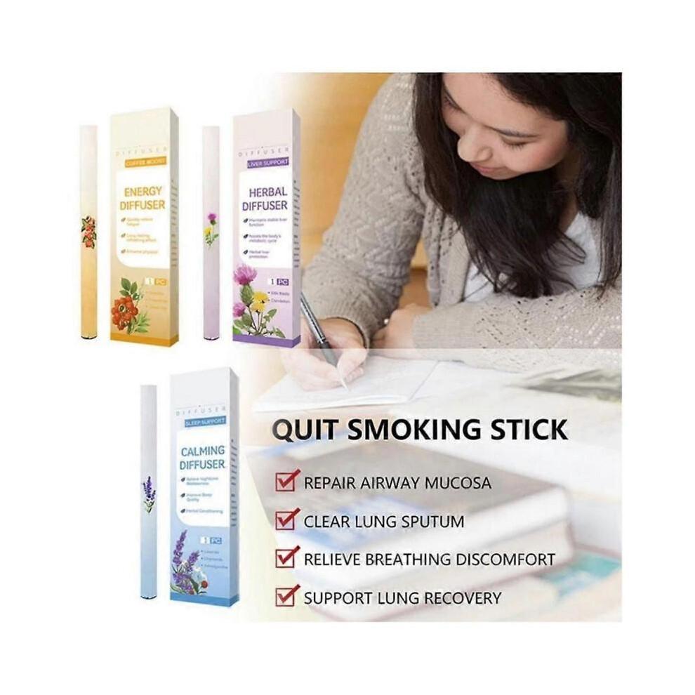 4 Packs Herbal Diffuser Air Fresheners Pen Bundles for Fresh Breath, Body Care Air Fresheners Pen with Mullein, Thyme, Guarana, Green Tea Extract