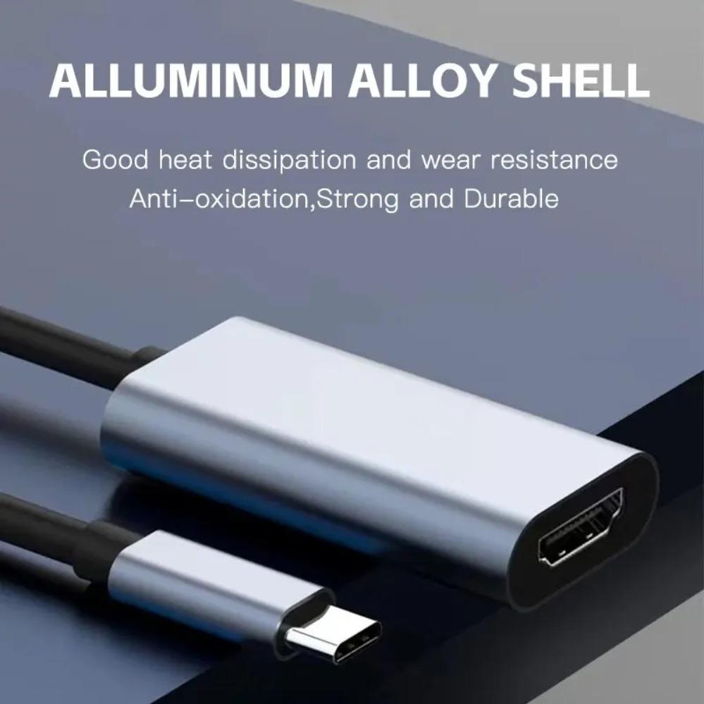 Адаптер USB-C на HDMI 4K, кабель-конвертер USB C USB3.1 Male на HDMI-совместимый Female для ноутбука, iPad, планшета, телевизора, MacBook, Galaxy