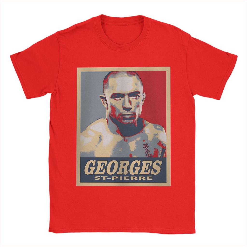 Мужская футболка Georges St Pierre Винтажная 100% Хлопок Футболки с круглым вырезом и коротким рукавом Идея для подарка Топы