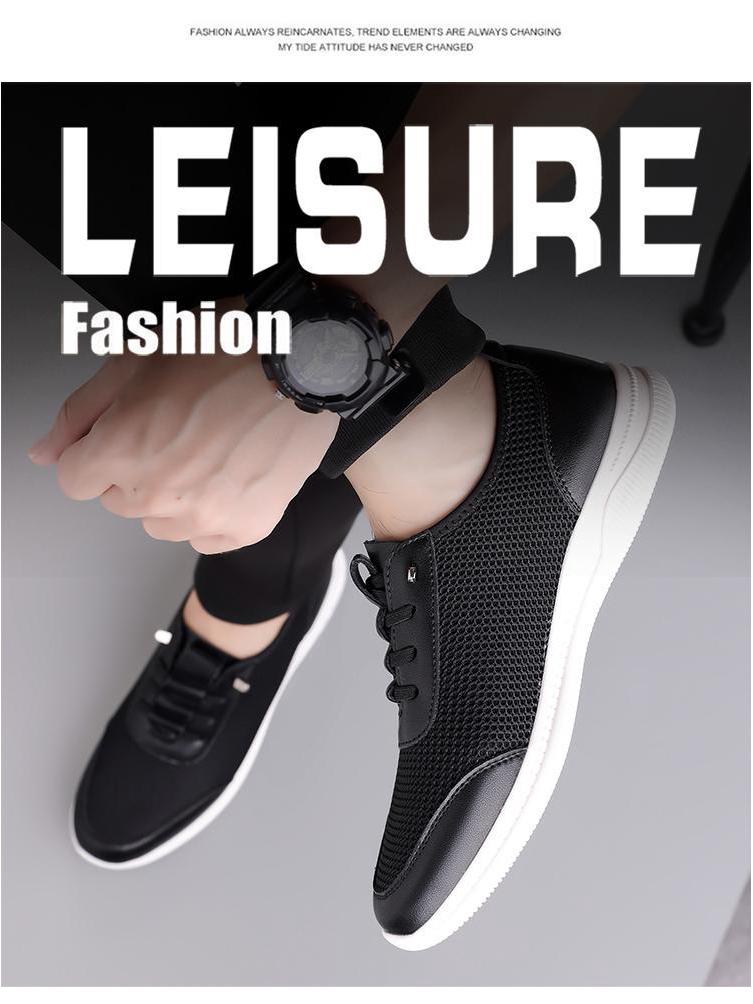 Summer Men's Breathable Mesh Flyknit Sneakers - Stylish & Versatile Driving Shoes