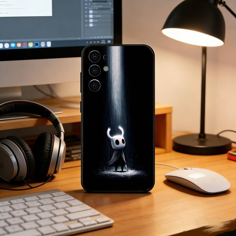 Чехол для телефона H-Hollow K-Knight Черный силиконовый Мягкий Для Samsung S25,S24,S21,S22,S23,S30,Ultra,S20,Plus,Fe,Lite