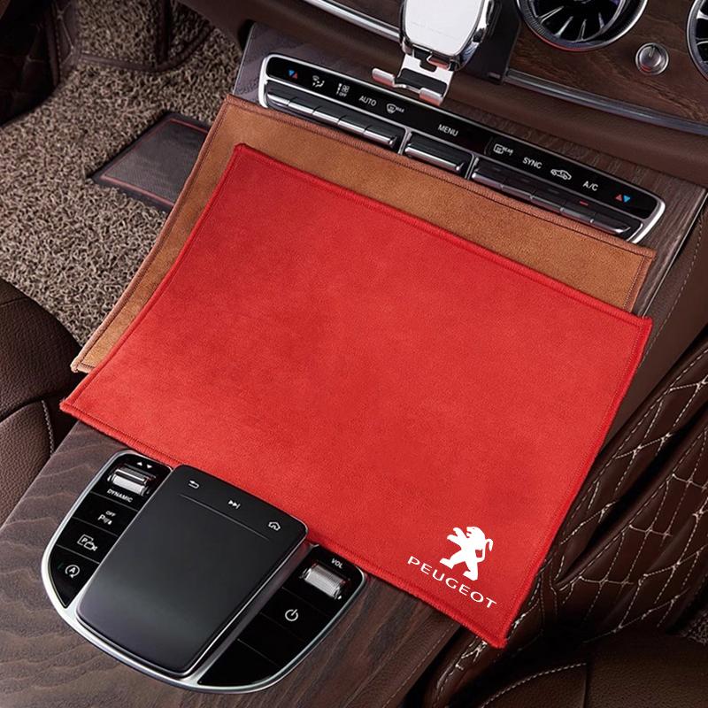 1Pcs Car Wash Towel Suede Coral Velvet Cleaning Rag For Peugeot 5008 508 408 4008 308 3008 208 2008 Landtrek Rifter e-Expert