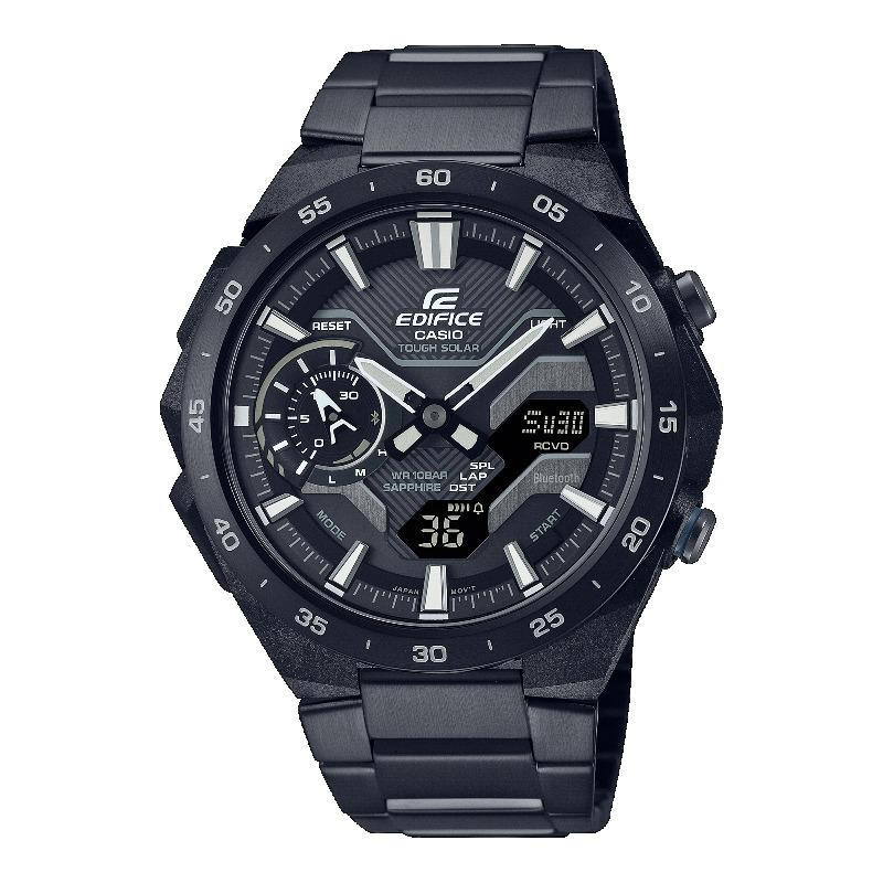 Casio Мужские кварцевые часы из нержавеющей стали с водозащитой 100 м ECB-2200YDC-1A
