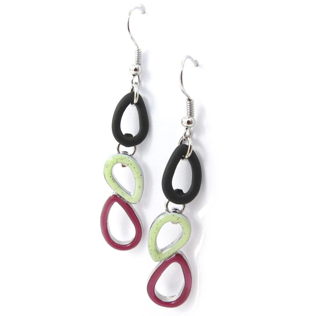 NOA [K0222] - Дизайнерские кудри "Колорирование" чёрный зелёный розовый