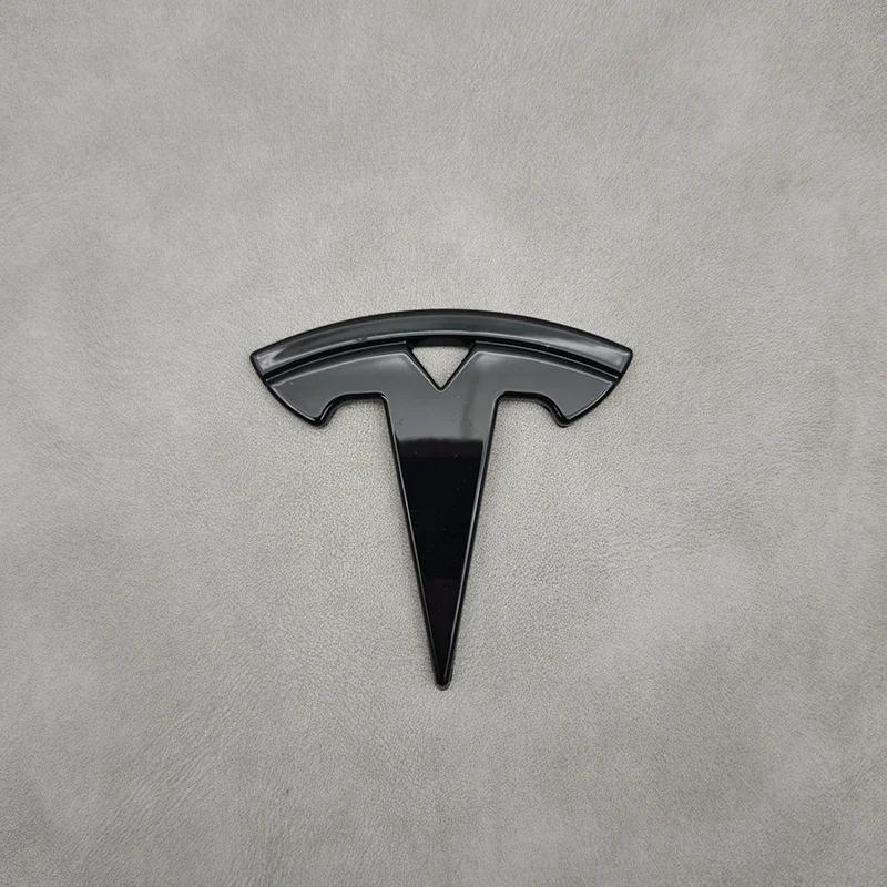 Автомобильная наклейка Tesla 3D ABS Хромированный Черный Логотип Наклейка на Руль Автомобиля Значок Эмблема Для Tesla Model 3 Y X S Наклейки Замена
