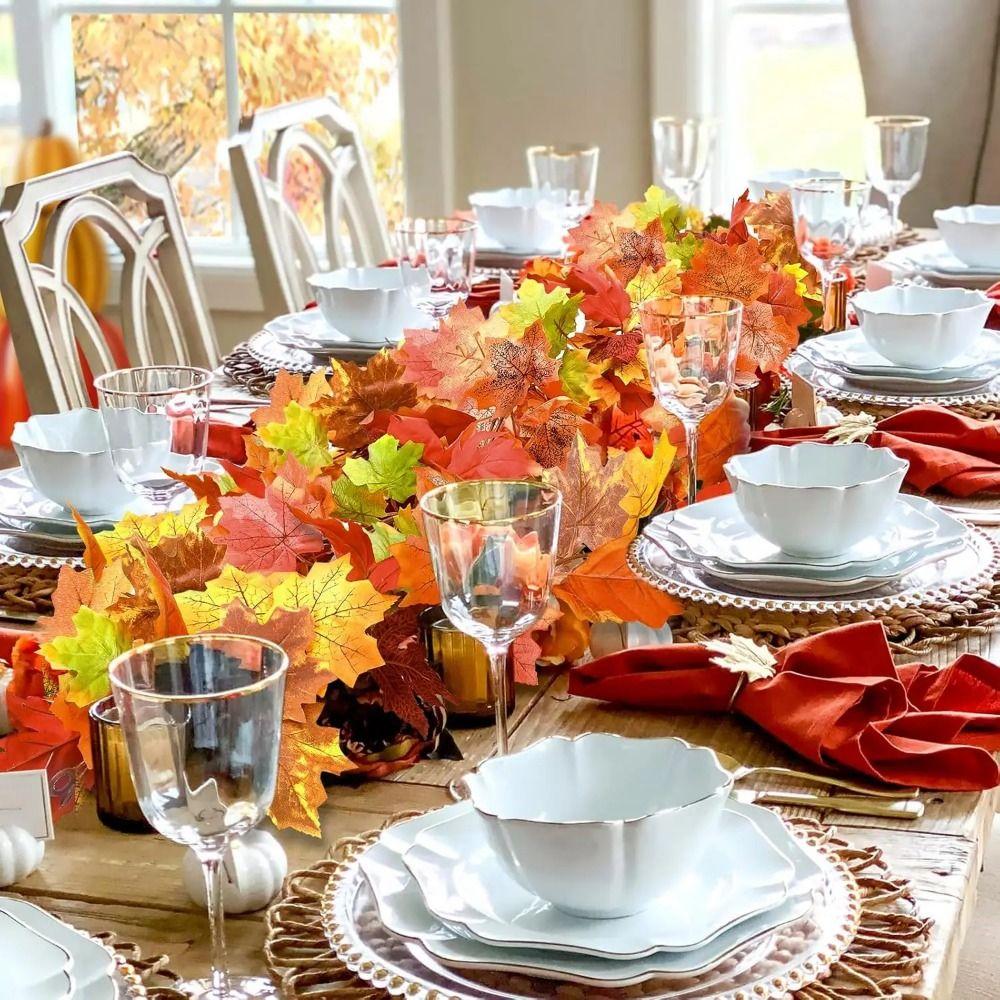 1,7 м Красные Осенние Кленовые Листья Креативные Искусственные Осенние Лианы Искусственная Кленовая Гирлянда Декор на Хэллоуин