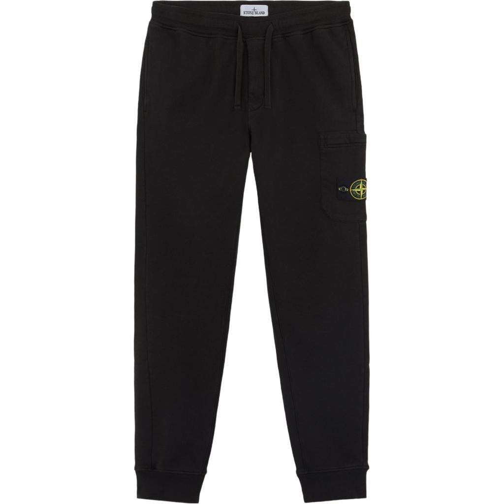 STONE ISLAND Logo Drawstring Slim Fit Tapered Knit Joggers Men Joggers K2S1562000-10S0051-V0029