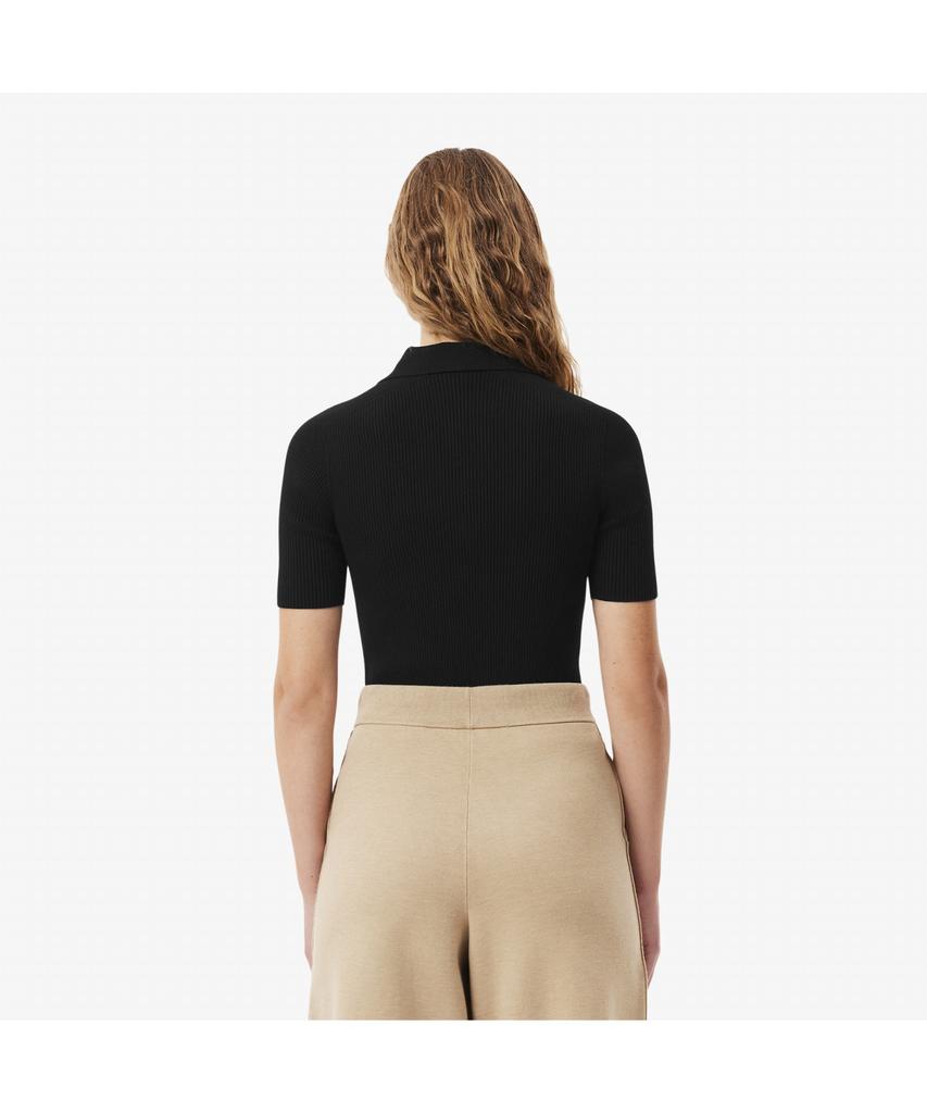 Женский приталенный свитер Lacoste с 3D-принтом и молнией на половину молнии Af2572-55G 031