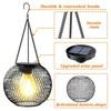 Solar Lantern Led Light Warm White Lamp Outdoor Sensor Garden Lights Waterproof Patio Yard Decoraiton Hanging For/outdoor Hollow