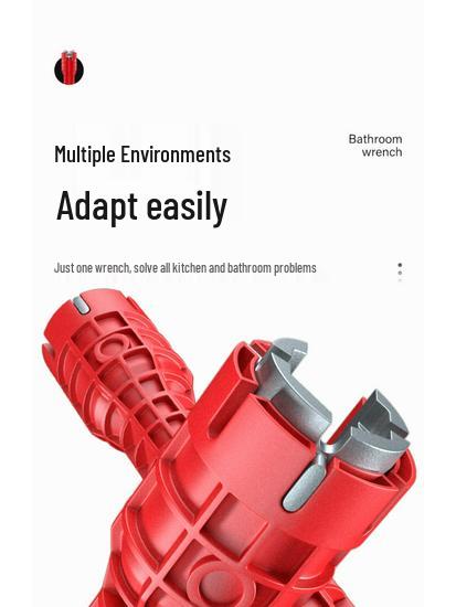 Многофункциональный инструмент восемь-в-одном для сантехники, гаечный ключ для труб и смесителей для ванных комнат