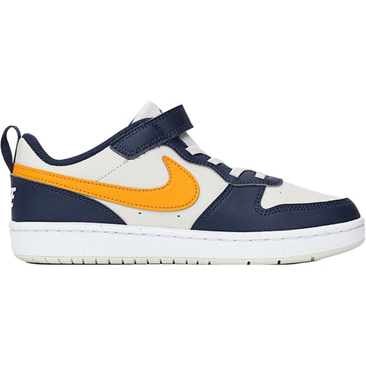 Nike Court Borough Low Recraft PS Midnight Navy Orange Peel Kids Sneakers Blue Light-Orewood-Brown White DV5457-126