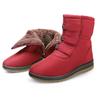2024 Winter Shoes Women Snow Boots Thick Sole Flat Women Ankle Boots Warm Plush Cold Winter Boots Plus Size 42 Black Red D145