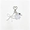 Heart Shape Four Leaf Clover Keychain Beaded Bow Heart Pendant Aesthetic Bag Charm  Purse Decor