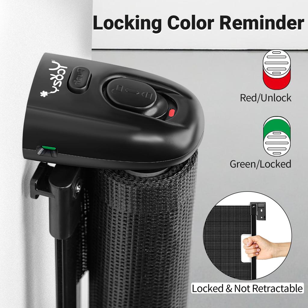 Ycozy BabySafe Детские ворота на роликах, рулонные защитные ворота, инновационная версия, двойной замок, максимальная ширина установки 200 см над лестницей, ворота для домашних животных без барьеров