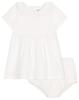 Комплект платье и трусики А0CLL Белый 18 месяцев 81см [Petit Bateau] С коротким рукавом