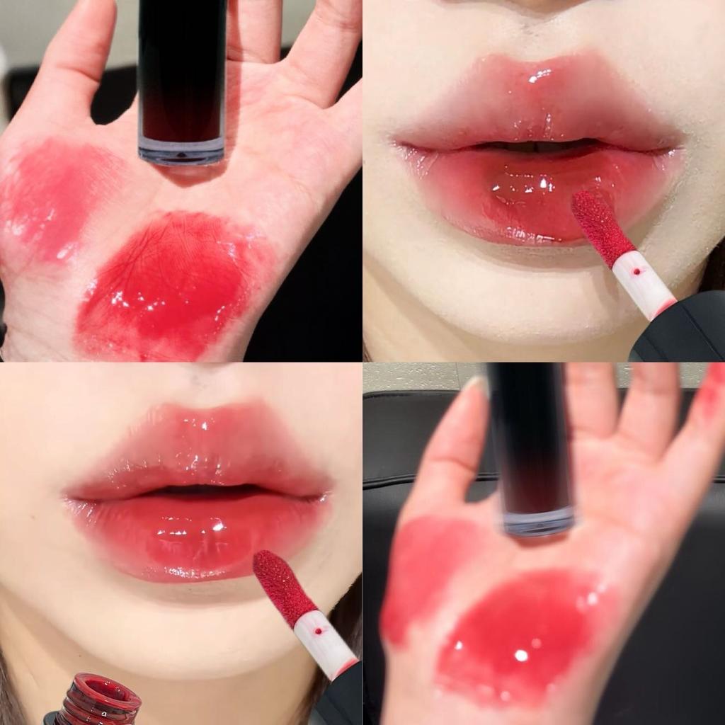 Herorange Condensing Wave-Gloss Lip Essence, with a Moisturizing and Silky Texture, Creates a Clear, Dewy Mirror-Like Finish on the Lips