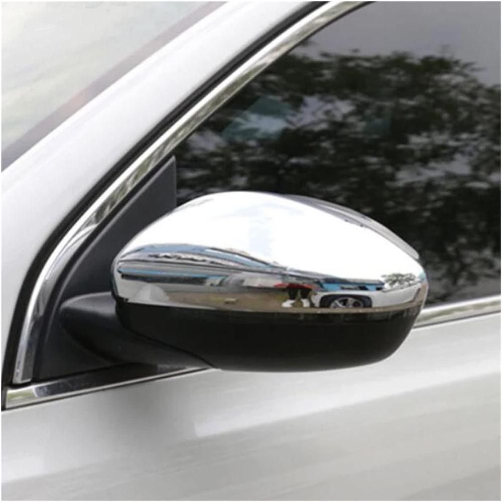 Left Door Wing Mirror Cover Cap Case Chrome For Peugeot 208 2012-2019