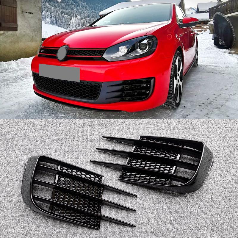 Для Volkswagen VW Аксессуары Golf 6 MK6 GTI GTD 2008 2009 2010 2011 2012 Передний бампер Решетка Противотуманные фары Рамка Крышка