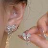 New Y2K Zircon Stud Earrings Alloy Crystal Personality Earring Fashion Bowknot Earring  Women